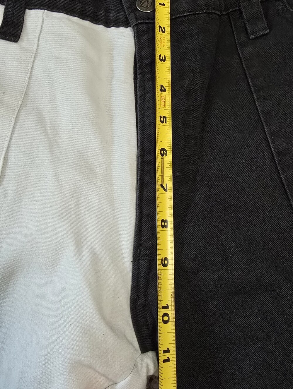 Unisex Tiger of London Black and White Zippered Jeans - Picture 12 of 16